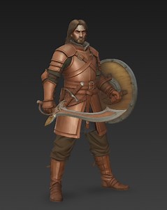 Oathbound Fighter - Human Warrior with Sword