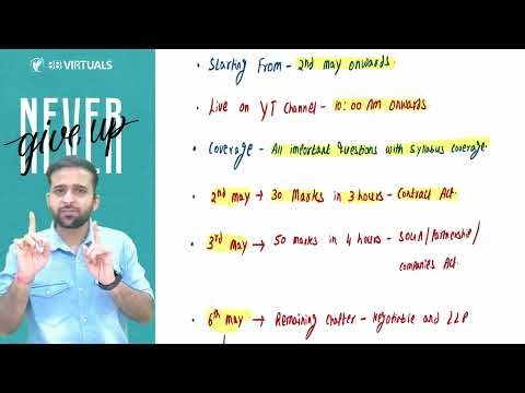 MARATHON DEATILS | CA FOUNDATION LAW | MAY 26 | ARJUN CHHABRA TUTORIAL |