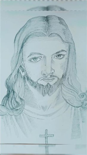 Jesus face sketch #jesus #jesuschrist #jesuslovesyou#eyes #drawing#pencildrawing#eyebrows#jesussaves