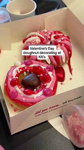 Valentine’s Day Doughnut Decorating at Krispy Kreme