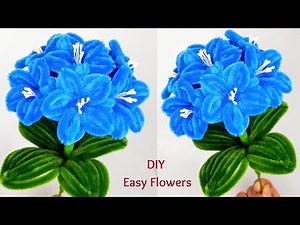 DIY Easy Flowers | Pipe Cleaner Flower Tutorial | how to make easy Floral Craft for Beginners