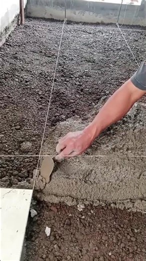 use thread as a benchmark for the cement sand mixture.