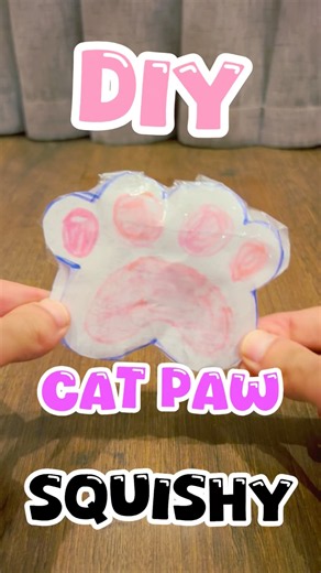 DIY Cat Paw Squishy 🐾!! #squishy #fidget #craft #craftideas #diycrafts #diyideas #crafting
