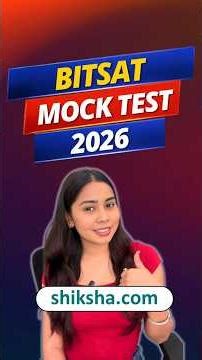 BITSAT 2026 Free Mock Test | BITSAT Preparation 2026 | Check AIR, Percentile #bitsat #freemocktest
