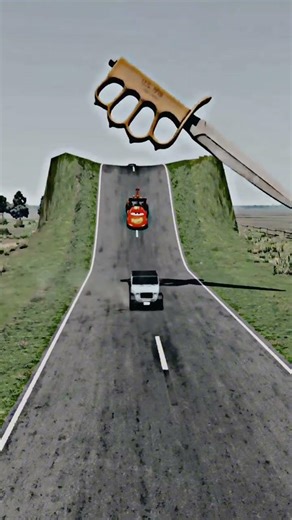 Mobil vs Hammer - BeamNG Drive #3 #beamngdrive​ #shortsfeed​