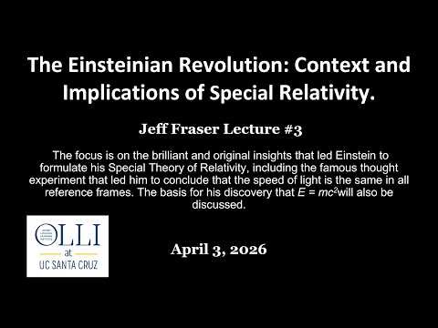 The Einsteinian Revolution: Context and Implications of Special Relativity. Lecture #3 Jeff Fraser