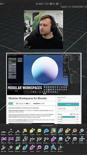 Organize Your Blender Scenes with Modular Workspaces 📦 #blender #addon