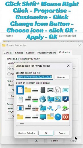 How to Change Folder Icons in Windows – Quick & Easy! 🎨💻 #windowstips #fileexplorer #thispc