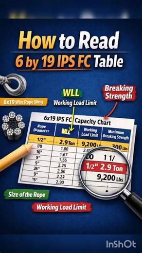 How to read sling table?, 6×19 IPS FC table,