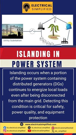 Islanding in power system | Grid goes OFF ⚡ but power stays ON? That’s islanding in power systems.