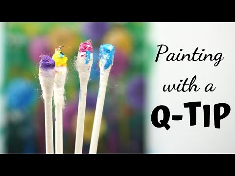 Easy Flower Painting with Q Tips || Ear Buds Painting