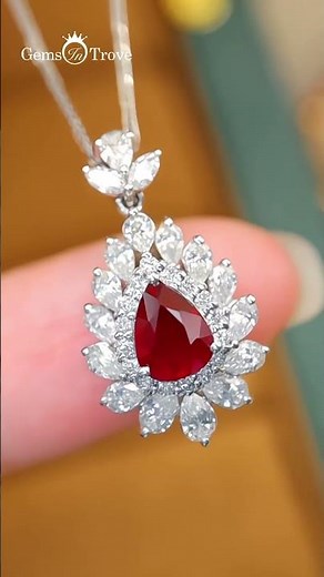 Luxury Ruby Diamond Pendant | DM to Grab