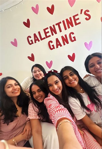 Galentine’s pj party 🤍🎀 . . . . . . . . . . . . . . .#fyp #galentinesday #galentines #galentinesparty #galentinesdayideas #pjparty #charms #charmbracelets #charmnecklace #braceletmaking #girlsnight #browngirl #browntok #browntiktok #nyclife #nyc #newyorkcity #newyork #fypシ