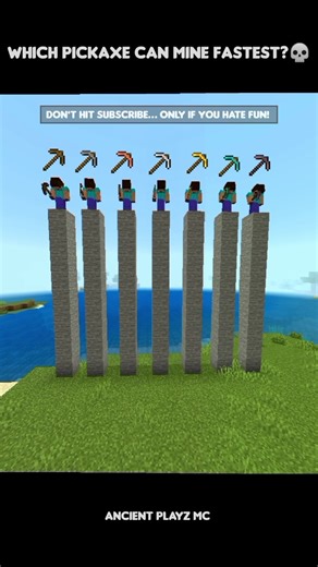 Which Pickaxe Mines Faster? ⛏️🔥 | #Minecraft #Shorts