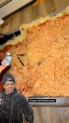 This guy really stuffed spaghetti under his couch for storage