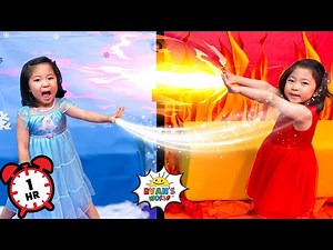 HOT VS COLD Challenge Emma & Kate 1 Hour Kids Show!