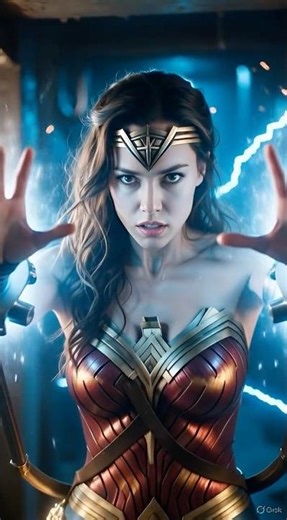 ⚡ Wonder Woman Trapped in a Magnetic Energy Field – Sci-Fi Resistance! 🔥 #WonderWoman #MagneticTrap