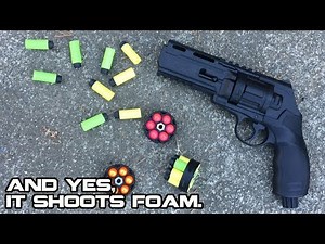 Umarex T4E TR50 C02 Paintball Revolver Review (Shoot foam darts HARD) | Walcom S7