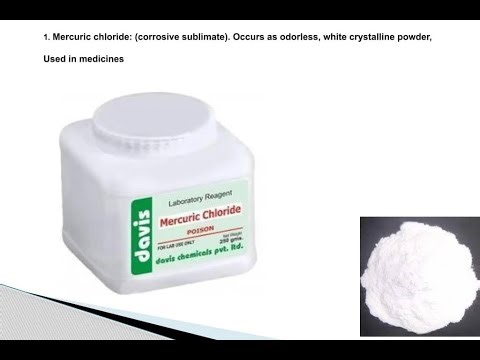 Mercuric chloride, organic mercury salts action as antiseptics and disinfectants