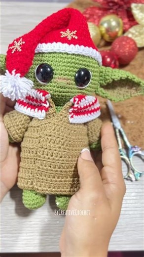 YODA AT CHRISTMAS Complete Amigurumi Tutorial #crochetpattern #christmasideas #crochetchristmas