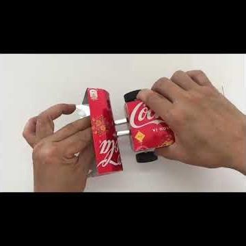 How to Make a Miniature JCB Backhoe Loader from Coca-Cola Cans at Home