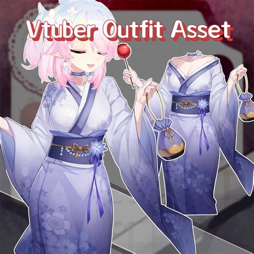 Live2d Vtuber Outfit Asset | Yukata - Etsy