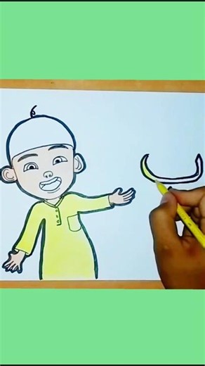 Upin goes to Quran class #shorts #drawing #upinipin #viral