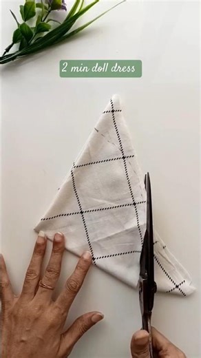 ❤️ Doll dress in 2 min #shorts #dolldressdiy