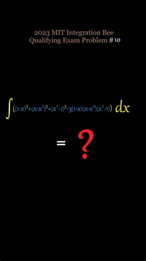 How to solve the integral using the simple cubic identity(2023 MIT Integration Bee)?