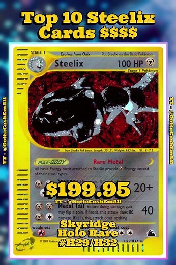 Top 10 Most Expensive Steelix Pokémon Cards Ever! 💰🔥 #pokemon #pokemoncards #pokemontcg #top10 #tcg
