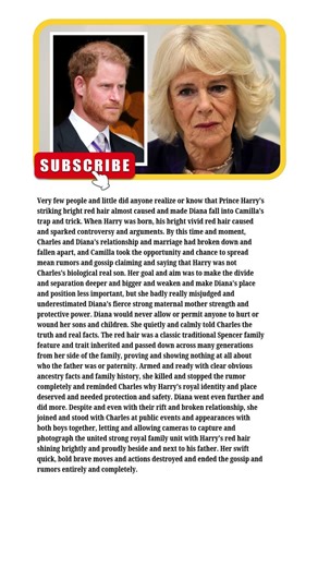 Harry’s Red Hair Mystery: Camilla’s Cruel Rumor vs Diana’s Spencer Truth EXPOSED