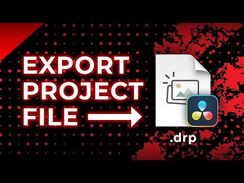 How to export a project file in Davinci Resolve? (.DRP FILE)