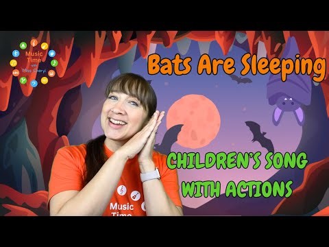 Bats Are Sleeping 🦇 Children's Music 🎵 Music Time with Miss Cheryl