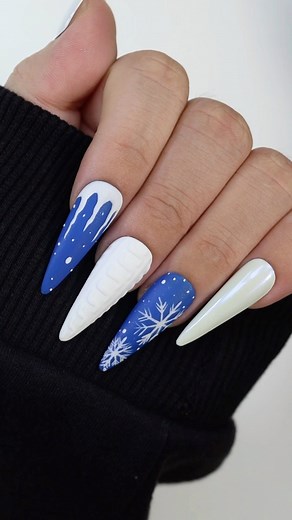 1.5K views · 29 reactions | We’re welcoming winter in with these textured, frosty snowflake nails! ❄️ Colors used: French White White Gel Liner Spill The Tea 185 Acrylic Powder Matte Top Coat #PLANails  #PLAPro #parislashacademy #PLAGels #DecemberNails | PLA Nails | Facebook