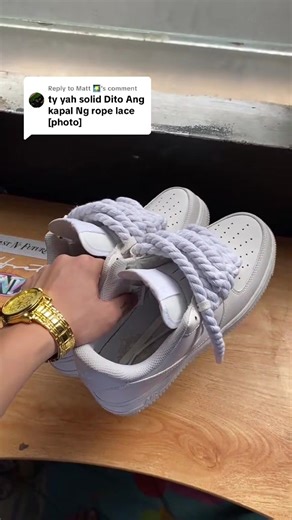 Replying to @Matt 🌠 may tutorial pa kaya lapag nyo na size nyo #lace #shoes #fyp