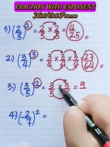 85K views · 1K reactions | FRACTION WITH EXPONENT #math #mathwithprincess #mathviralvideo #mathviral #mathtutor #mathematics #learningisfun #mathisfun #mathtricks #fractionwithexponent | Math with Princess | Facebook