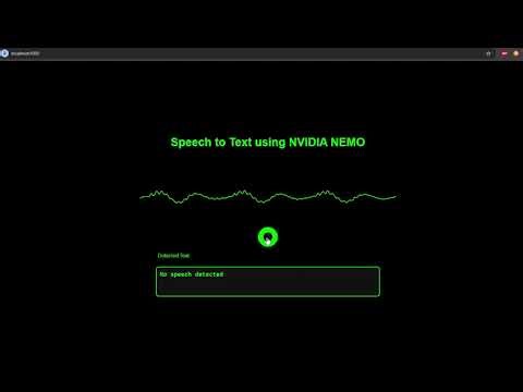 ASR - Speech to Text Transcription - NVIDIA NEMO
