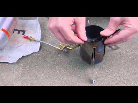 Brunton Bantam stove start-up with titanium chimney