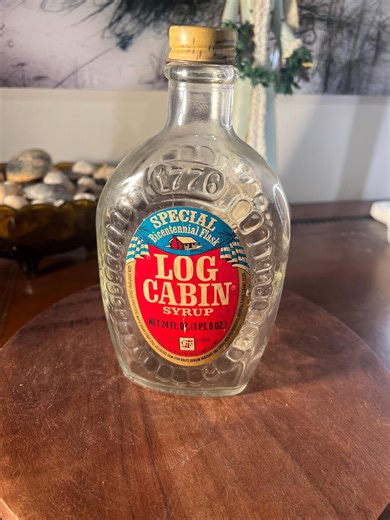 Vintage Log Cabin Syrup Special Bicentennial Special Edition Flask Bottle 1976 - Etsy
