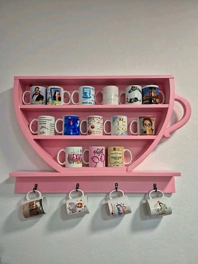 Creative Mug Display Ideas | DIY Mug Wall Organizer & Cup Shelf Inspiration #homedecor #diy#mug #yt