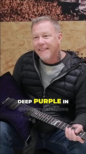 James Hetfield on His Purple Explorer Guitar