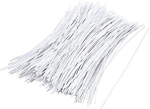 Sunmns 250 Piece Twist Cable Cord Wire Ties Reusable Fastening (6 Inch, White)