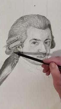 Drawing Mozart | Realistic Graphite Pencil Portrait Time Lapse
