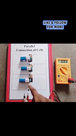 Bhawna Kansal on Instagram: "Parallel and Series connection of cells /physics Working project #parallelandseries #circuit #Physicsproject #workingschoolproject #Education #easymathods #facebookpost #trending #trendingreels #reelsinstagram"