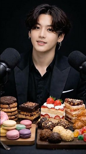 JUNG KOOK's ASMR with very sweet sweets🍰 #aiart #relaxing #aiasmr #relax #asmr #aimovie #cute