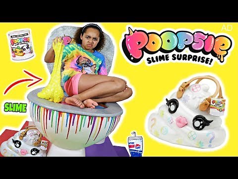 Giant Poopsie Slime Surprise Toilet! POOEY PUITTON DIY Slime