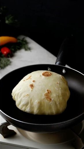 No-Knead Pita Bread #shorts