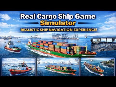 Real Cargo Ship Game Simulator Gameplay | Become a Cargo Ship Captain 🚢