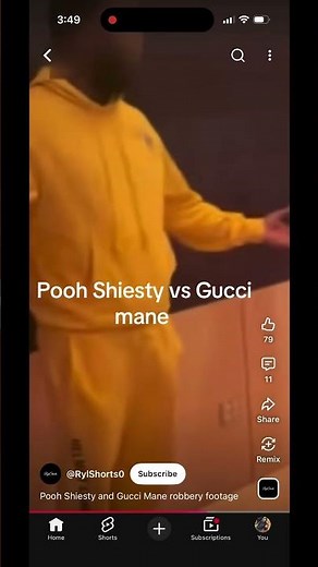 Pooh Shiesty G checks Gucci mane #shortsfeed #shorts #guucimane #poohshiesty
