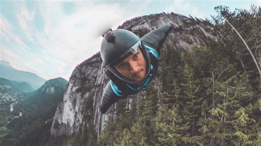 Morning Wingsuit BASE Jump and Landing at a Casino | Immersive 360 VR